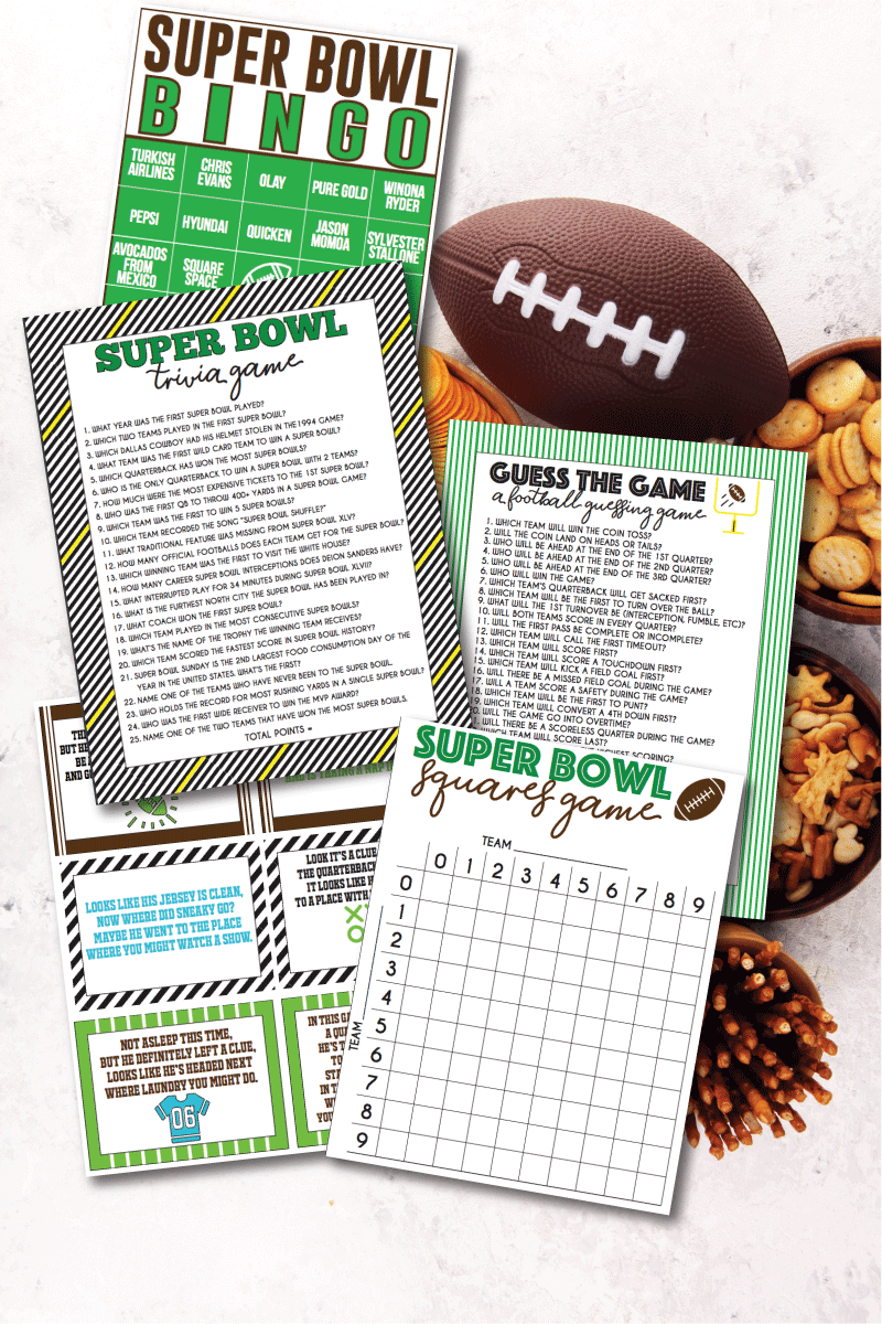 2021 Super Bowl Betting Games - Boxes, Trivia, Bingo