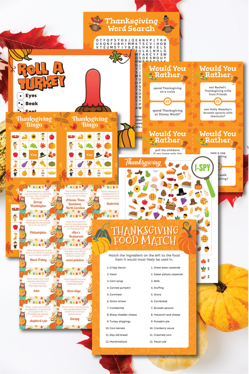 Thanksgiving Games Bundle (17 games!) – Play Party Plan